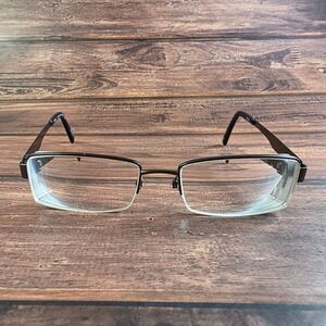 TURA Women's Eyeglasses Gunmetal Frame 52-18 140 Japan MOD T144